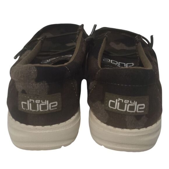 Hey Dude Wally Linen Camo Youth size 13 - Picture 8 of 10